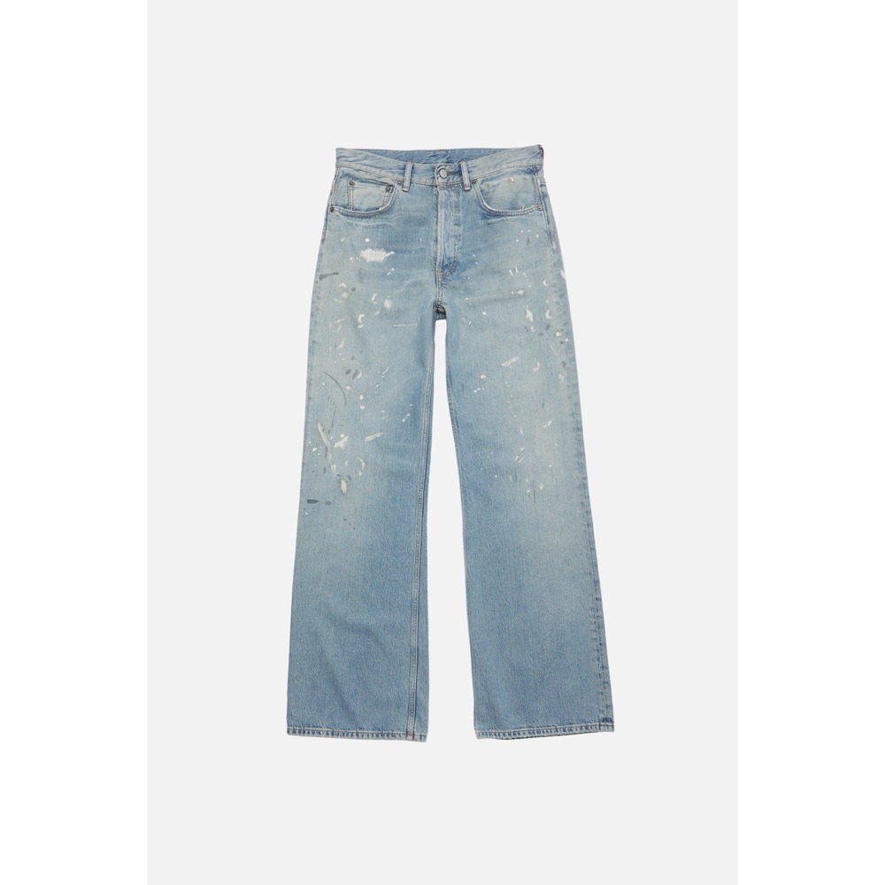 Acne Studios 2021M Trafalgar Jeans 30/32 NWT $620 Paint Splatter Light Blue